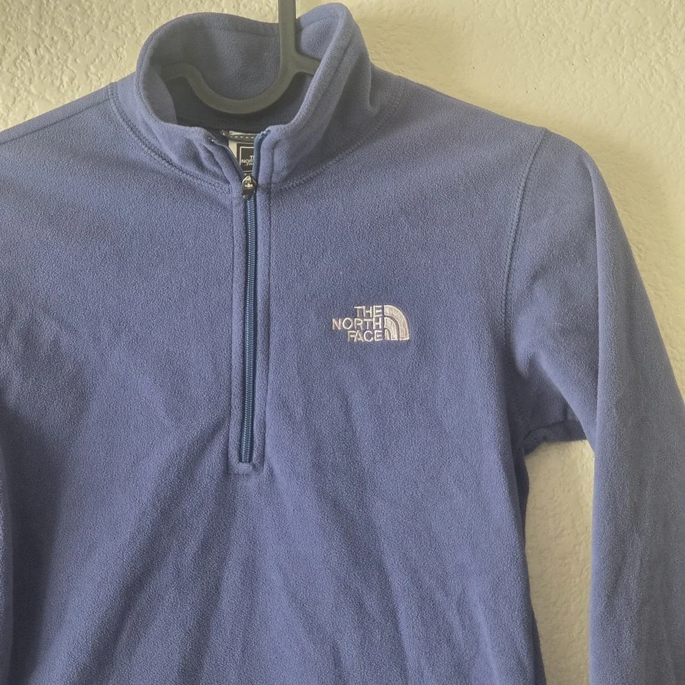 THE NORTH FACE Big Kid's Glacier 1/4 Zip Fleece Pullover Boys XS Blue TKA 100
